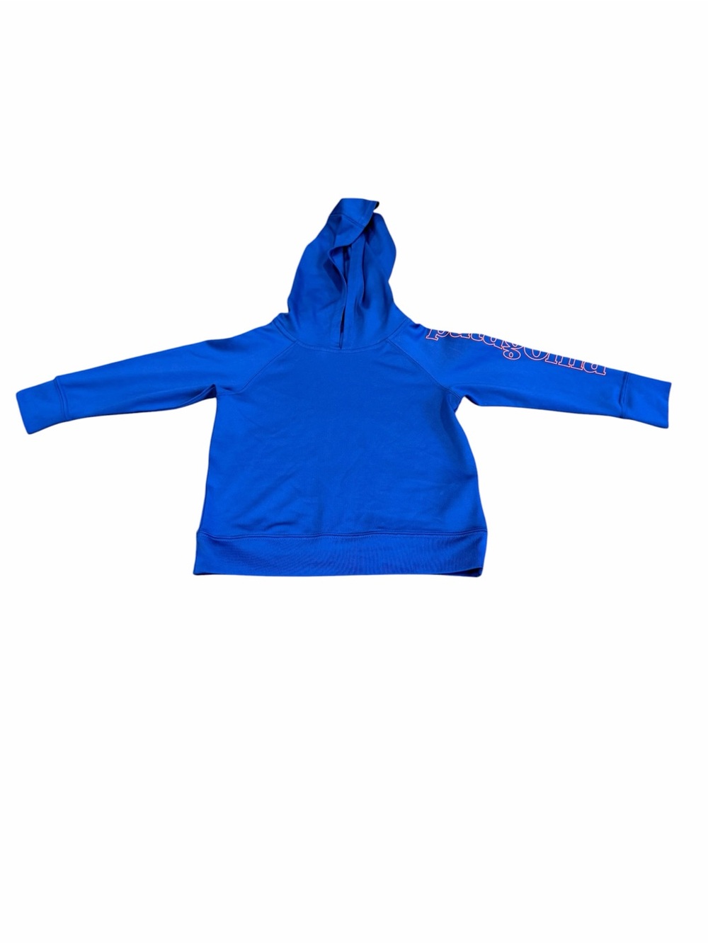 Patagonia, Boy’s Bright Blue Performance Style Hooded Long Sleeve Shirt, 12-18m
